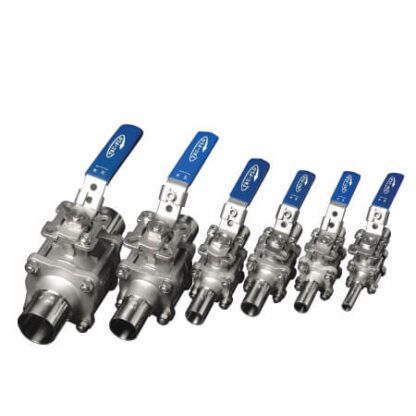 Tru Flo Sanitary Direct Mount Ball Valve with Butt Weld ends