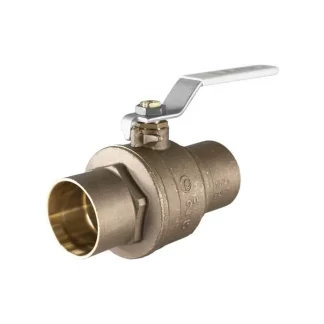 Jomar S-100CG lead-free full port brass ball valve with solder connections
