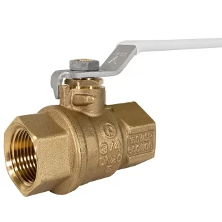 Jomar T-100CG 2-piece lead-free full port brass ball valve with threaded connections
