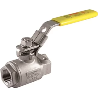 Jomar T-SS-1001-N 2-piece stainless steel ball valve with full port and threaded connections