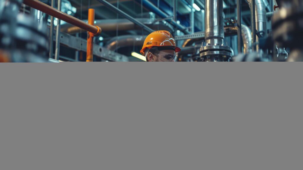 engineer replacing valves to make in winery