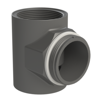 2" Tee for 6" IBC Tote Lid for Adding 2 Vents